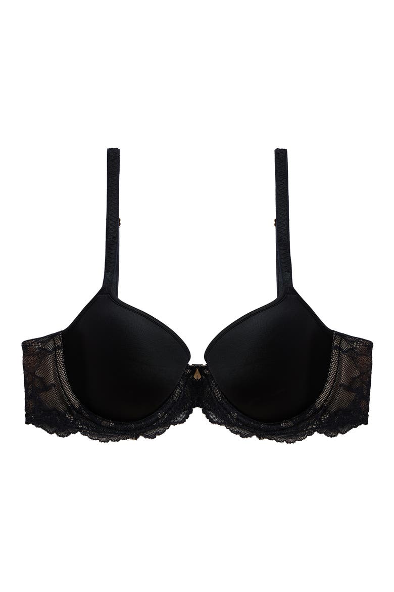 Vivid Attraction Underwire T-Shirt Bra, Alternate, color, BLACK