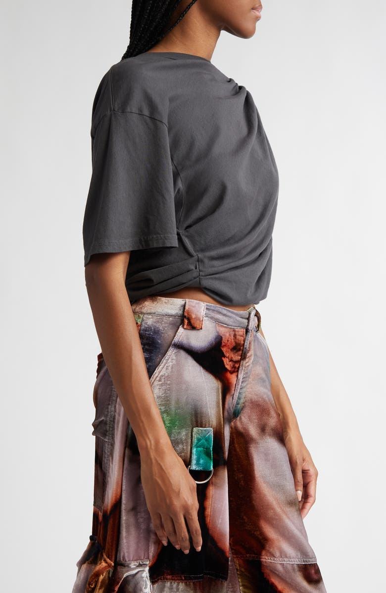 Collina Strada Eva Draped Organic Cotton Crop Top, Alternate, color, 