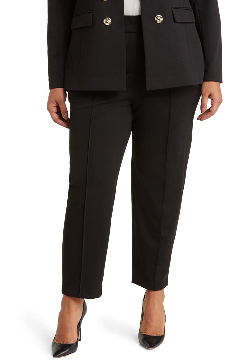 Pintuck Pants, Main, color, BLACK