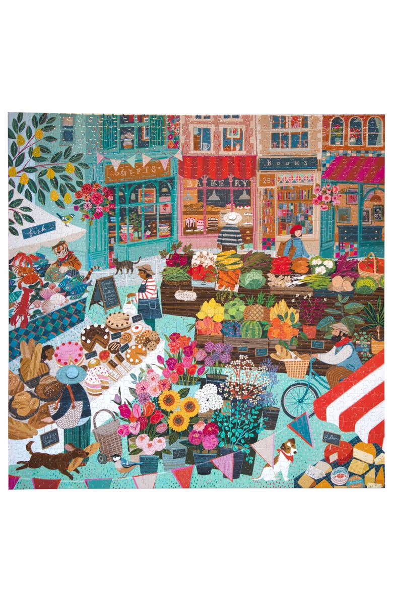 ZZDNU eeBoo Piece & Love eeBoo Piece & Love English Green Market Puzzle, 1000 Pieces, Alternate, color, 