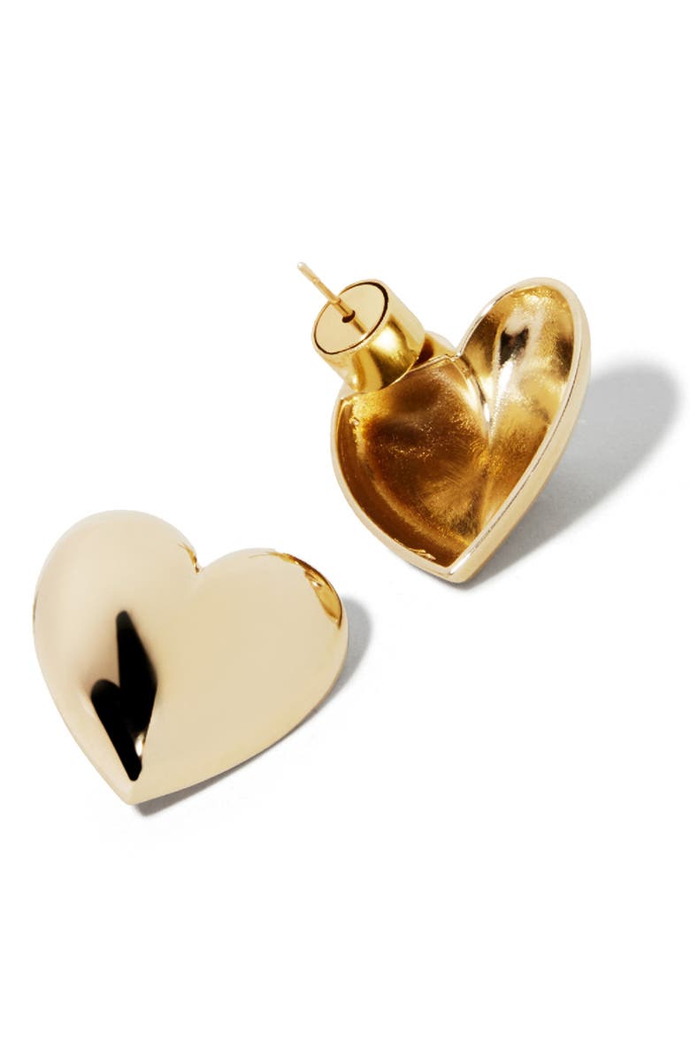 Jennifer Fisher Small Puffy Heart Earrings, Alternate, color, Gold