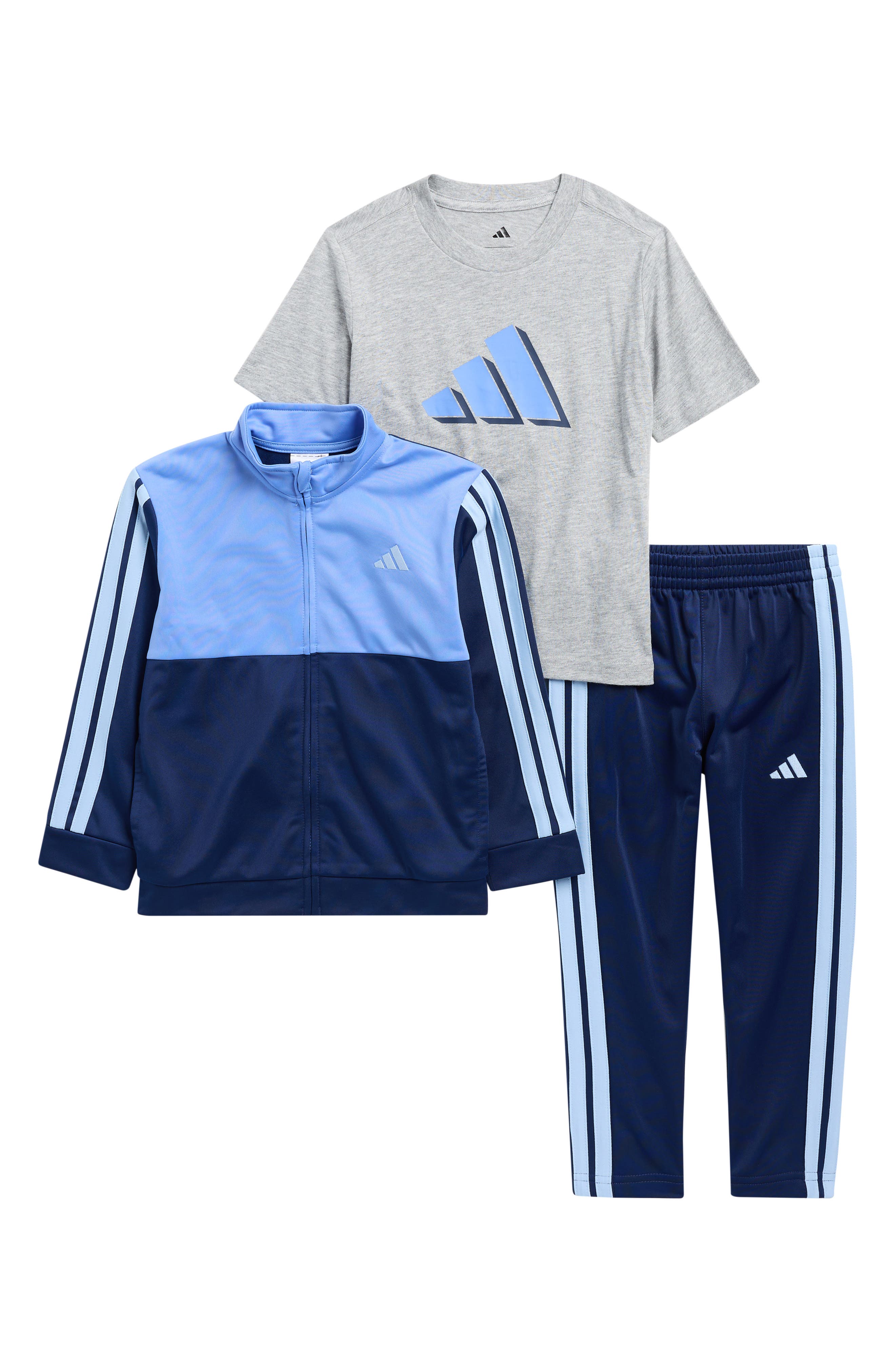 adidas Kids' T-Shirt, Colorblock Tricot Jacket & Pants Set