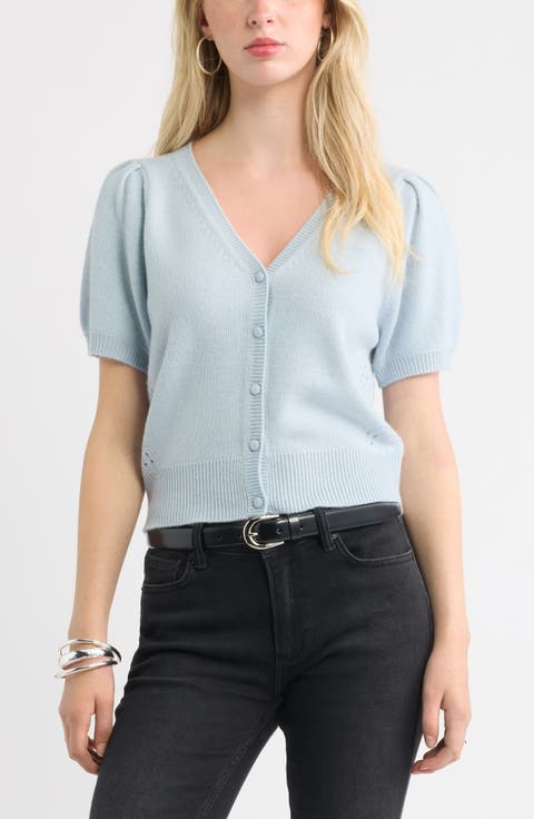 Wool & Cashmere Short Sleeve Cardigan