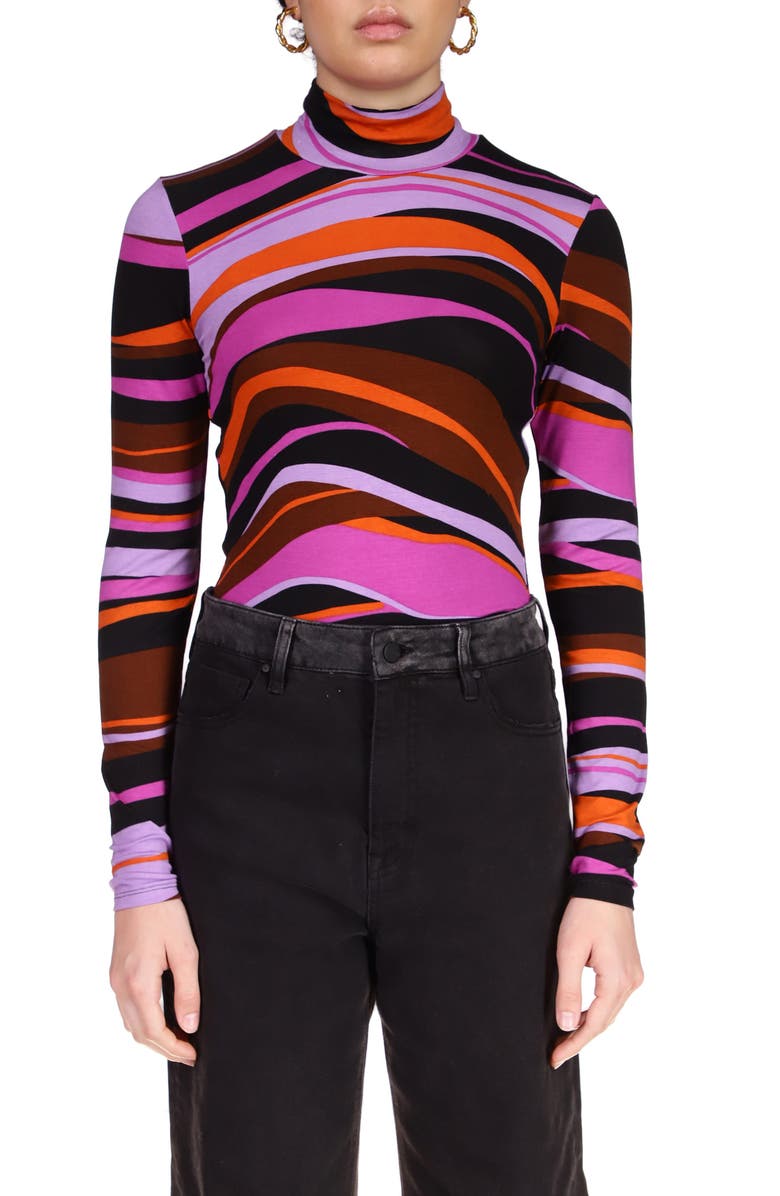 Sanctuary Slinky Mock Neck Top, Main, color,