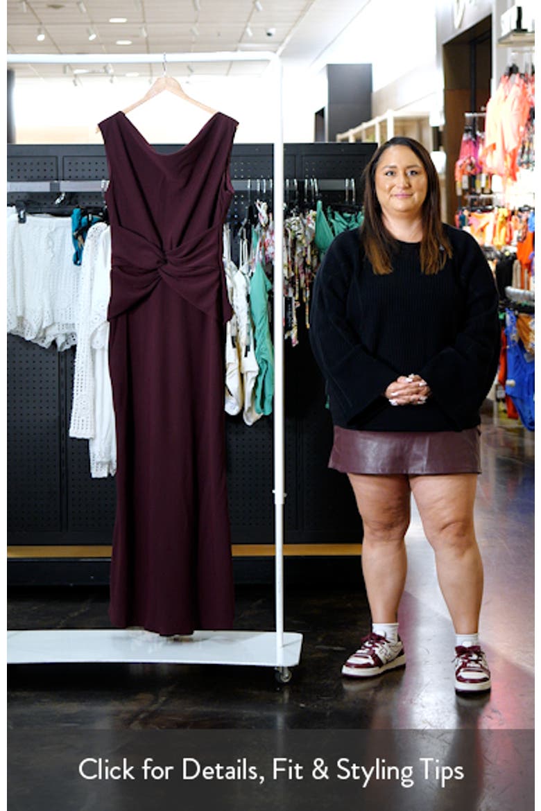 Gathered Waist Crepe Gown video