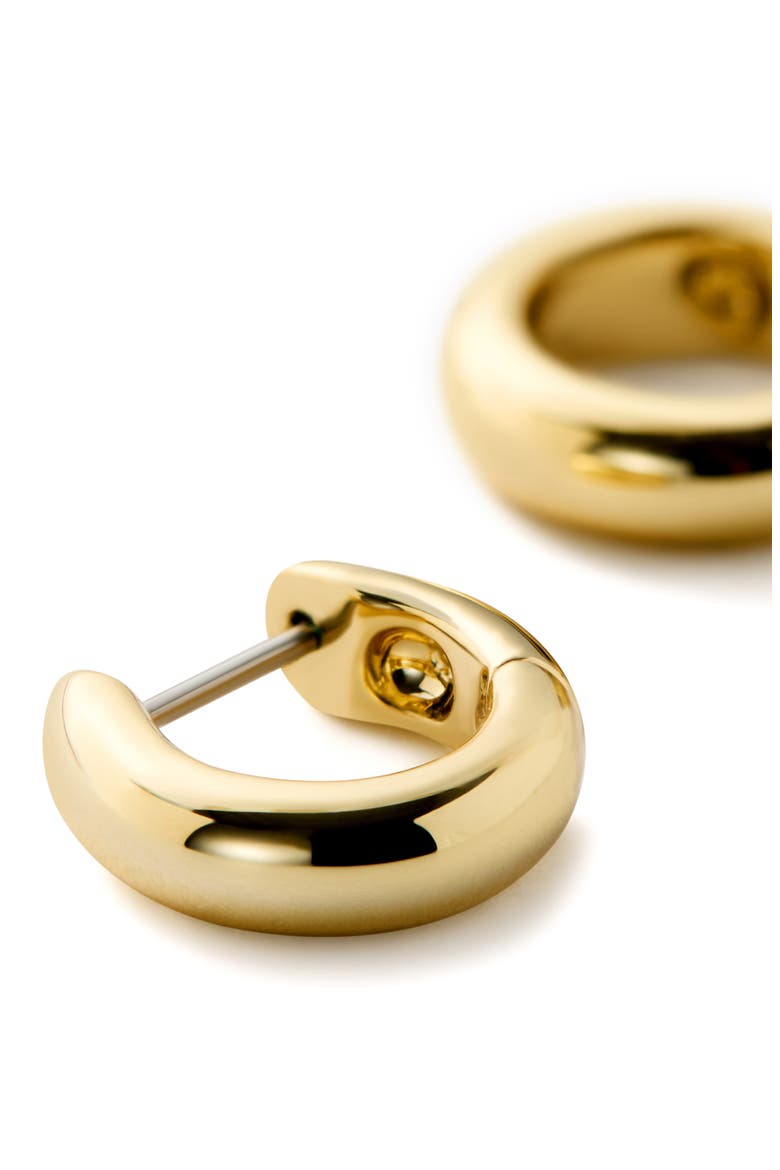 Giulia Huggie Hoop Earrings, Alternate, color, GOLD