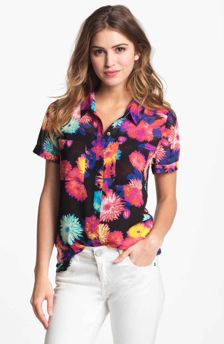 Halogen<sup>®</sup> Short Sleeve Collared Shirt, Main, color,