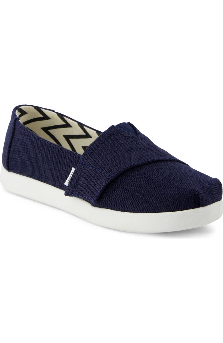 TOMS Kids' Alpargata Sneaker, Main, color, Navy