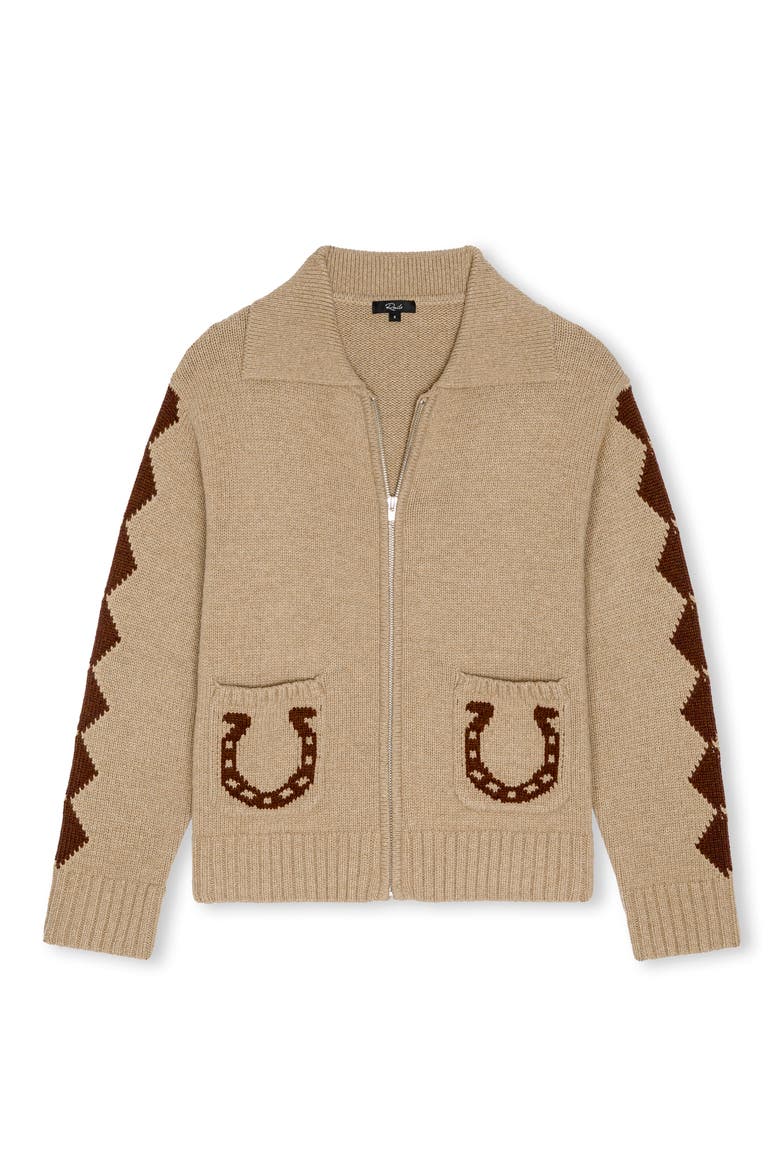 Rhea Cardigan Sweater, Alternate, color, HORSESHOES