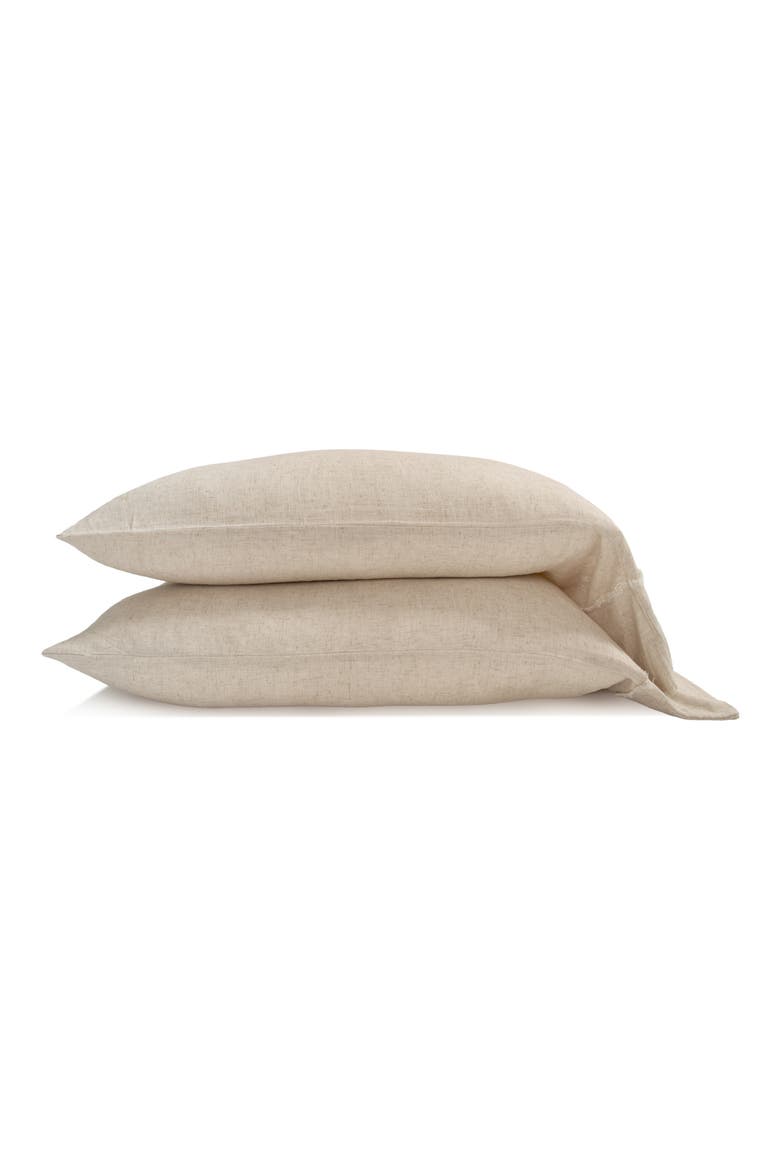 Remi Set of 2 Frayed Pillowcases, Main, color, NATURAL