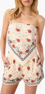 CAMI NYC Juli Strapless Tie Back Silk Scarf Top