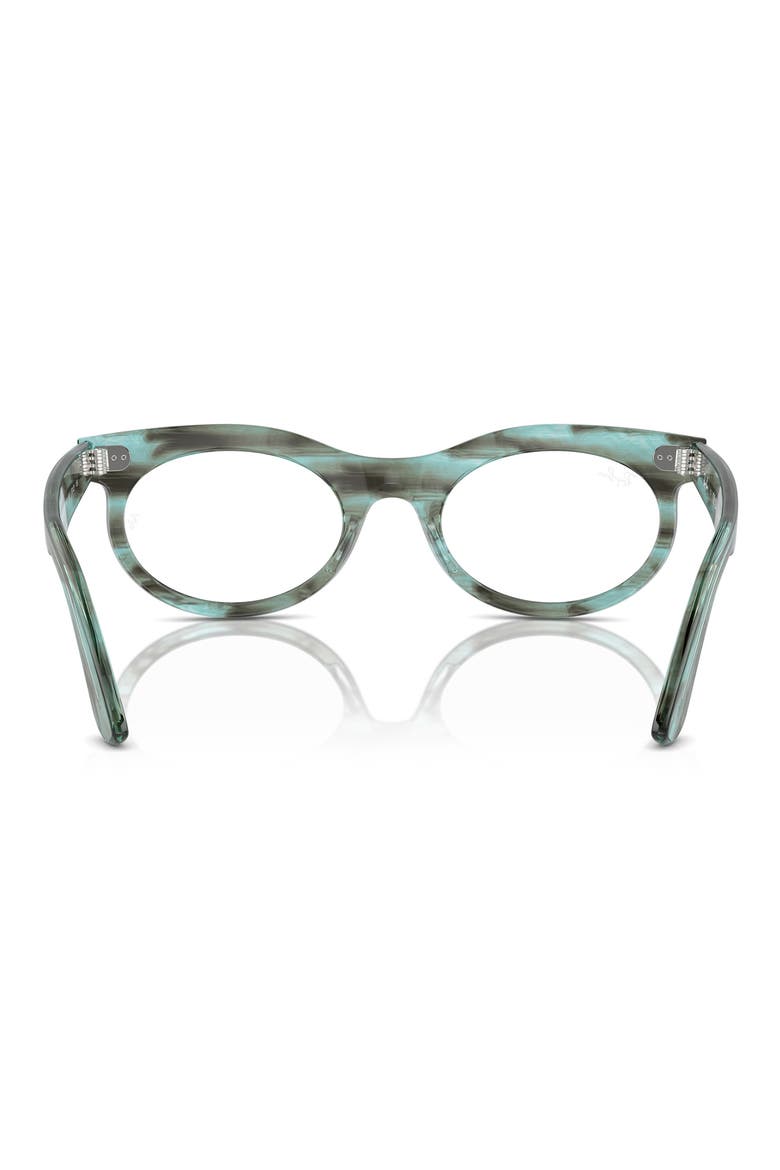 50mm Oval Optical Glasses, Alternate, color, TRANSPARENT GREEN