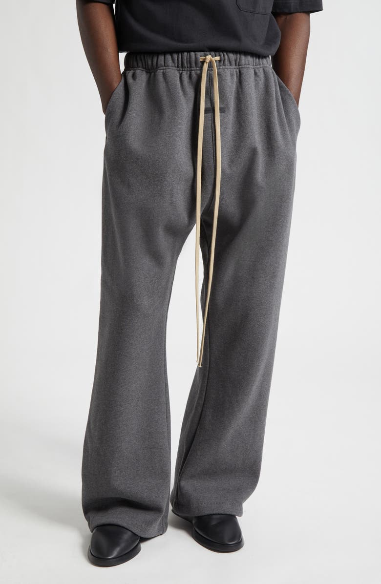 Fear of God Essentials Flare Sweatpants, Main, color, Charcoal Heather