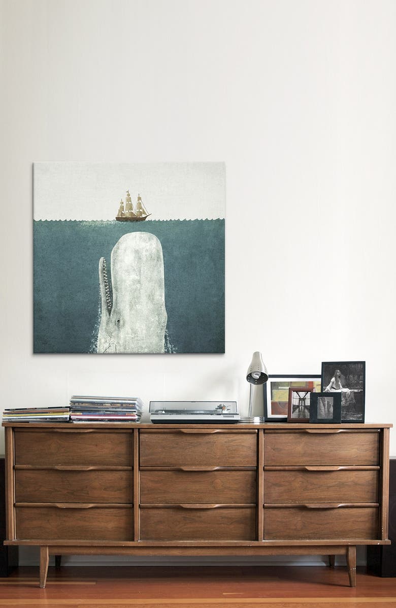 iCanvas 'White Whale Square - Terry Fan' Giclée Print Canvas Art, Alternate, color, 