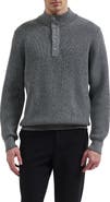 Bugatchi Wool & Cotton Mock Neck Sweater