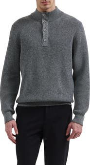 Bugatchi Wool & Cotton Mock Neck Sweater