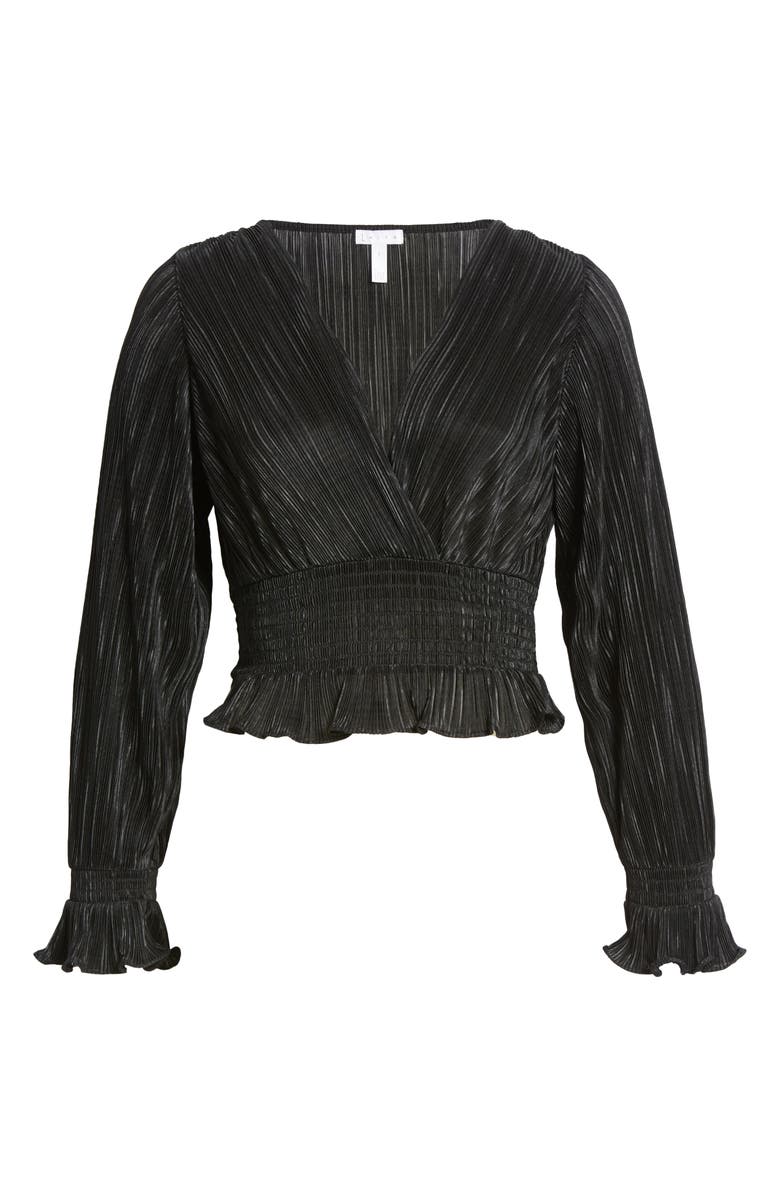 Leith Plissé Smocked Top, Alternate, color,