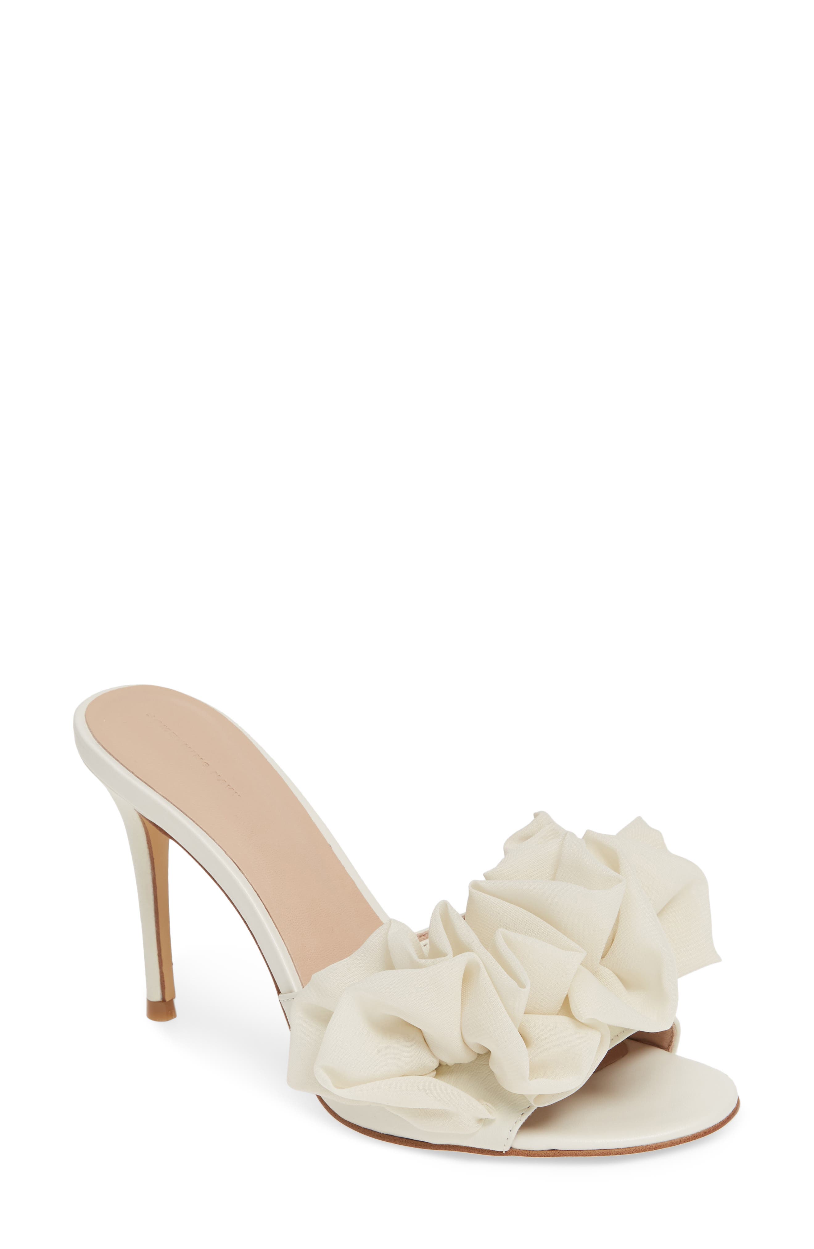 Something Navy Ruffle Dress Slide Sandal, Main, color, 