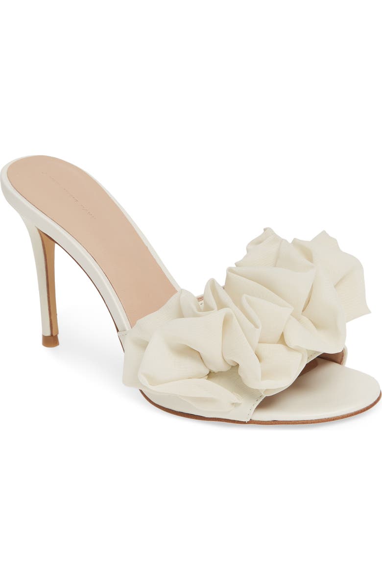 Something Navy Ruffle Dress Slide Sandal, Main, color,