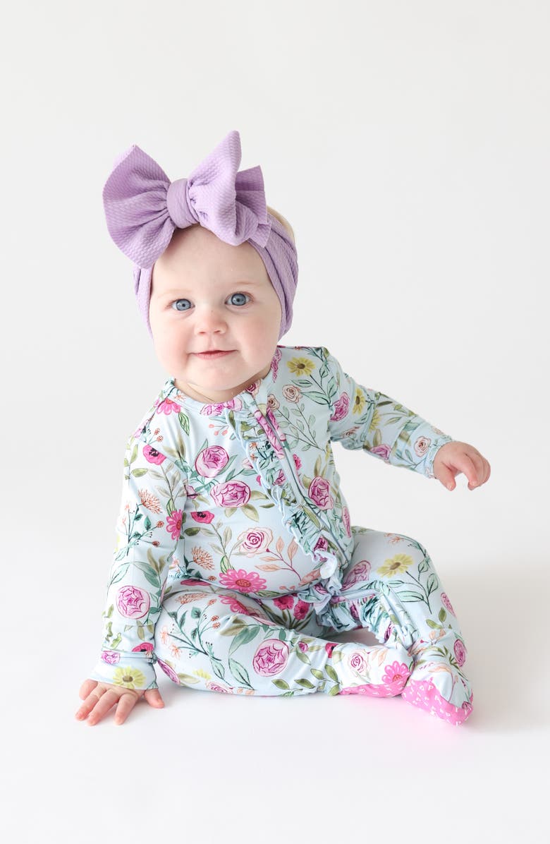 Posh Peanut Tasha Ruffle Zip Footie, Alternate, color,