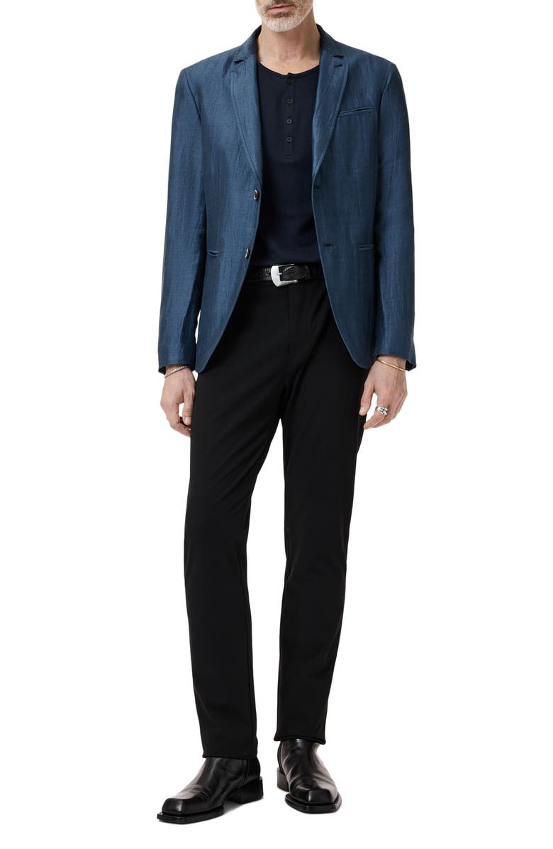 John Varvatos Allen Slim Fit Linen Blend Blazer, Alternate, color, Lake Blue