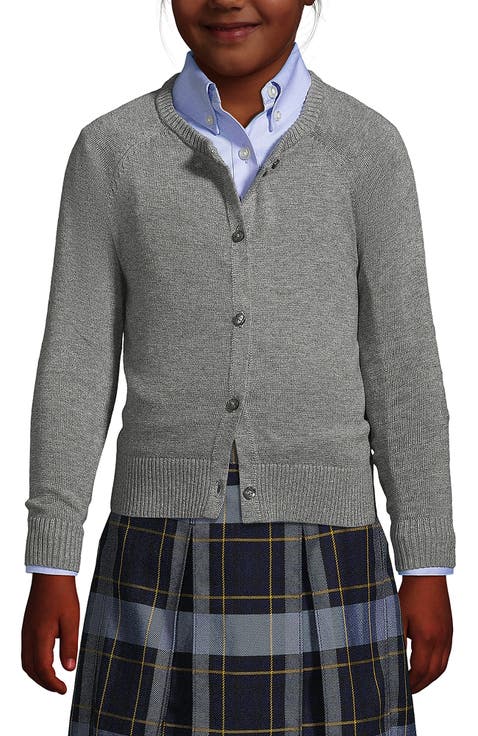 School Uniform Girls Cotton Modal Cardigan Sweater