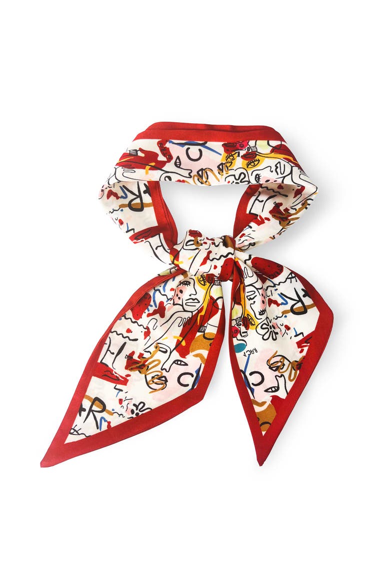 The Siena Skinny Scarf, Main, color, Red