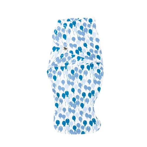 Norani Organic Snugababe Swaddle Sleep Pod With Arm Inserts In Blue Balloons