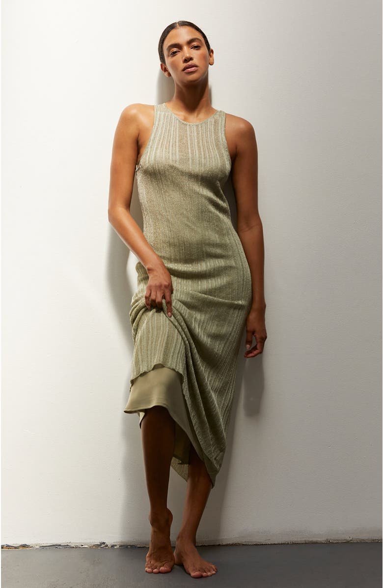 CRESCENT Lurex Knit Dress, Alternate, color, 