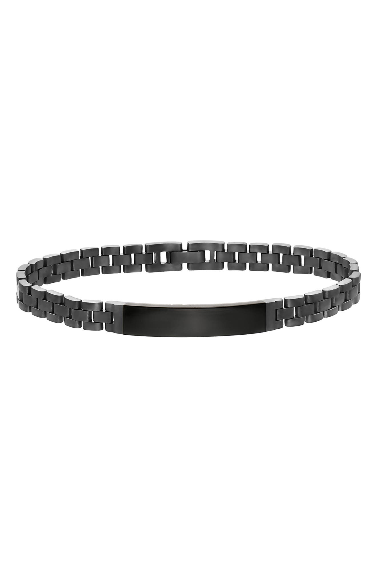 EFFY Black Sterling Silver Onyx Bar Chain Bracelet
