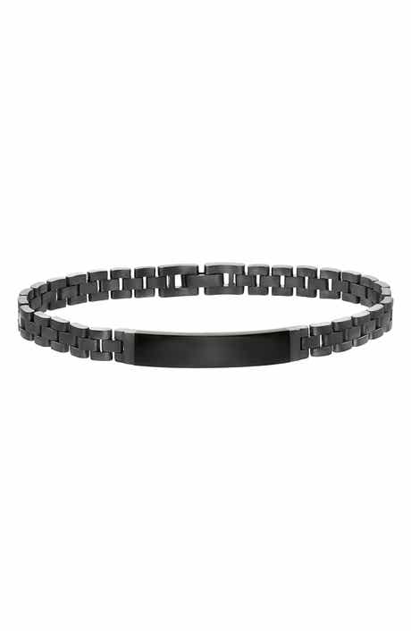 EFFY Black Sterling Silver Onyx Bar Chain Bracelet