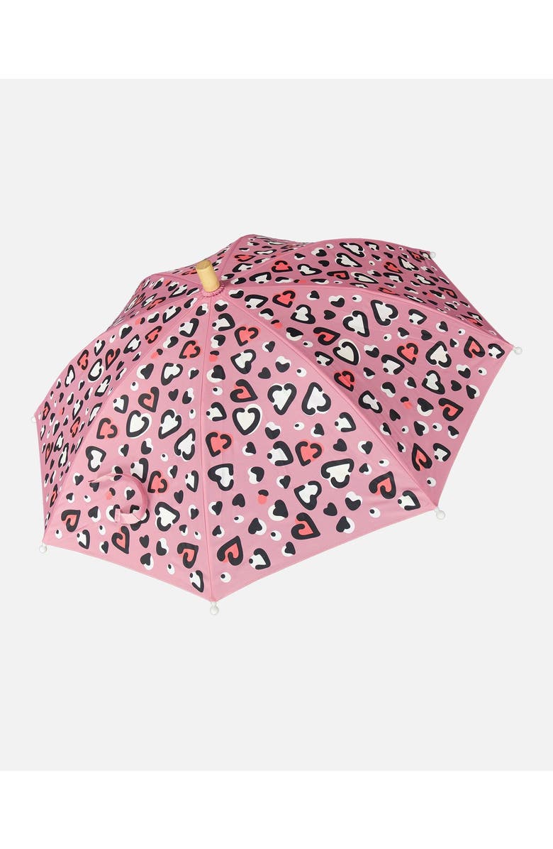 Deux par Deux Color-Changing Hearts Umbrella, Main, color, Rose Printed With Hearts