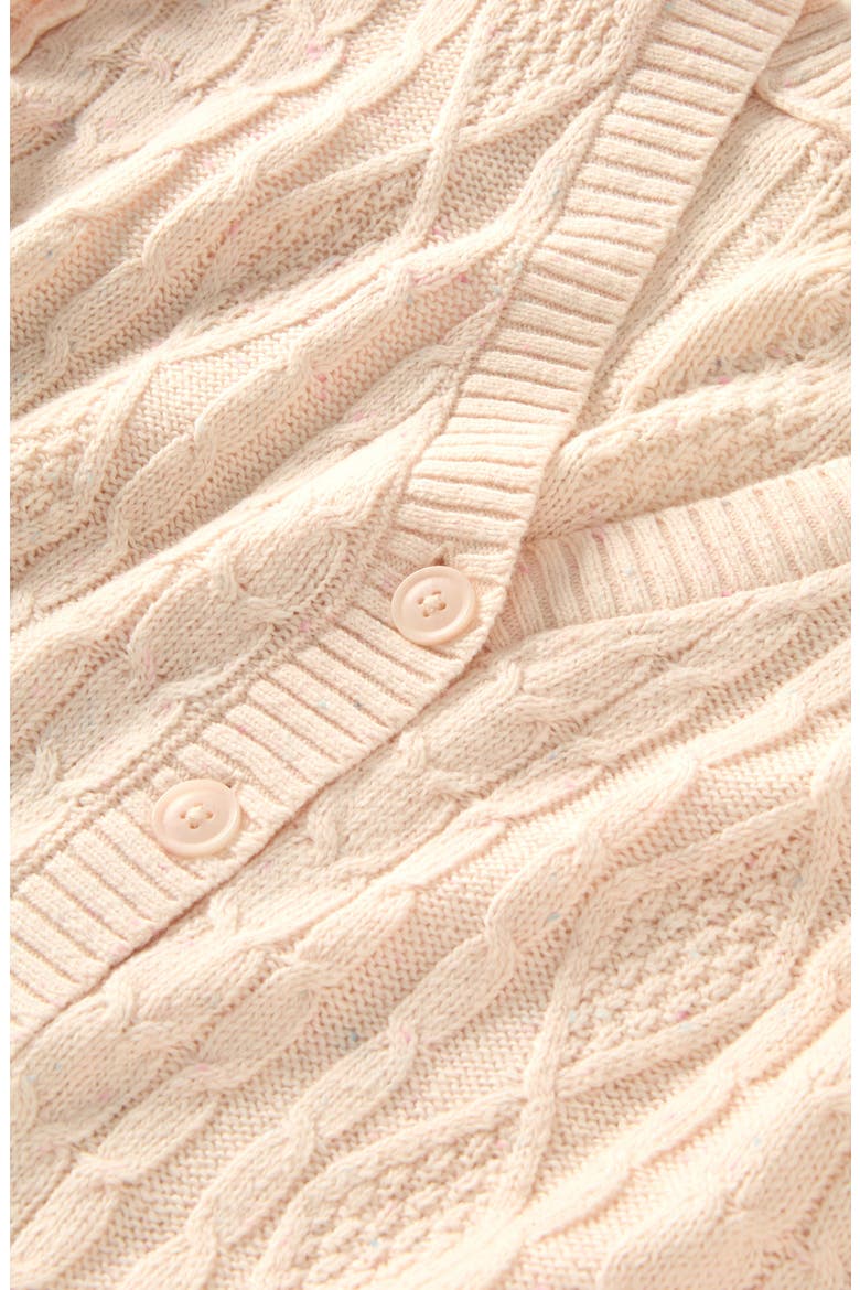 Kids' Cable Stitch Cardigan, Alternate, color, PINK ROSEWATER