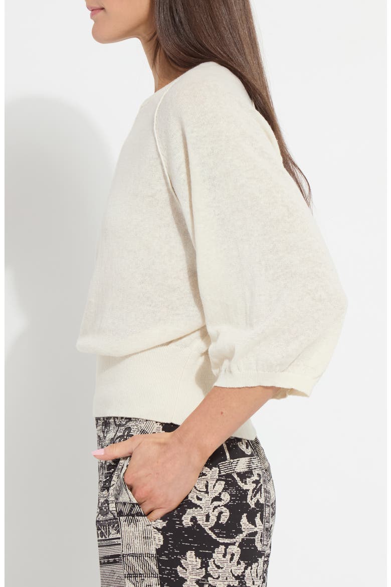 Anabela Linen Blend Sweater, Alternate, color, SEPIA