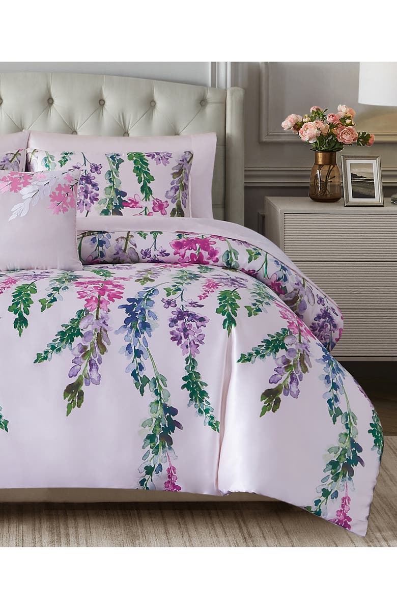 BCBG Satin Nolita Floral Bed In A Bag, Alternate, color, Mauve Floral