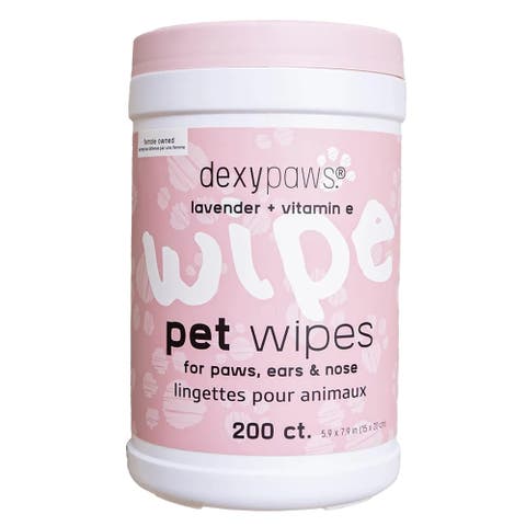 Pet Wipes 200Ct Canister For Grooming Care