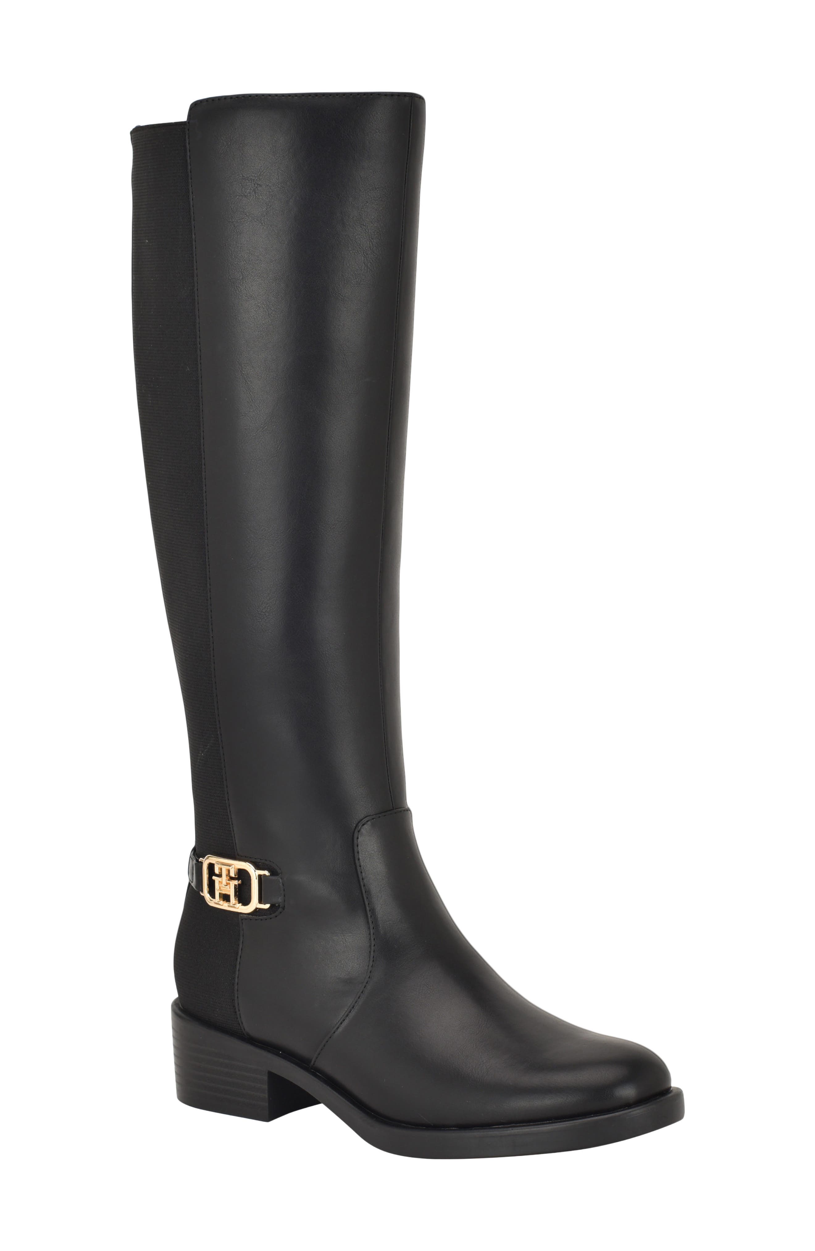 Tommy Hilfiger Imaliz Riding Boot, Main, color, Black