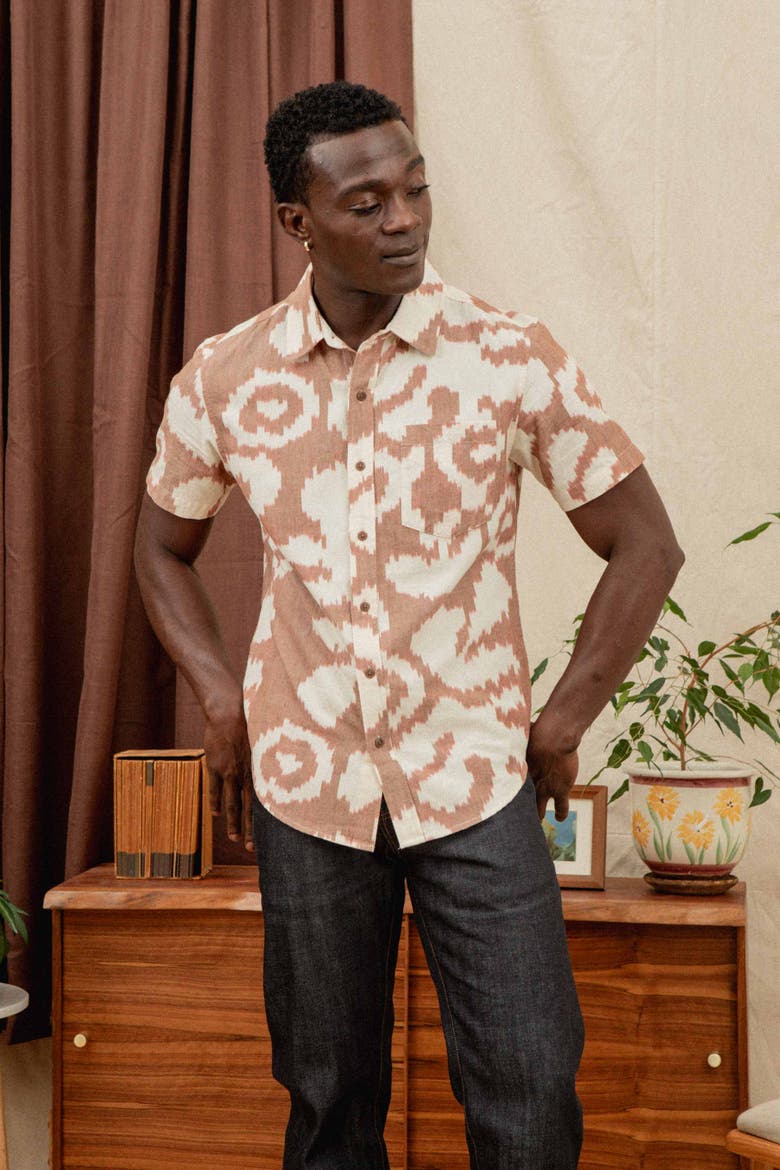 Harbor Slim Shirt, Alternate, color, Pop Leaf
