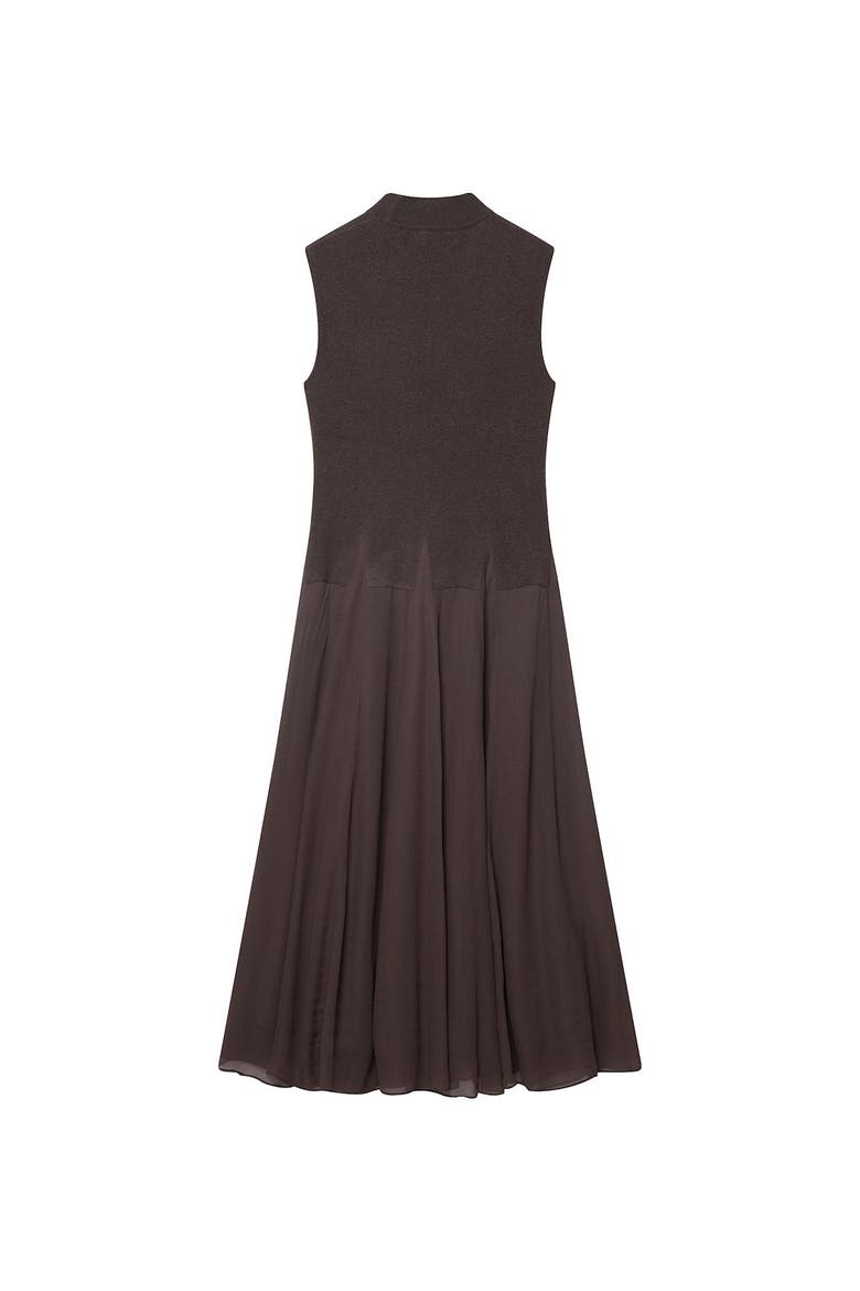 Sleeveless Knit Midi Dress, Alternate, color, Brown