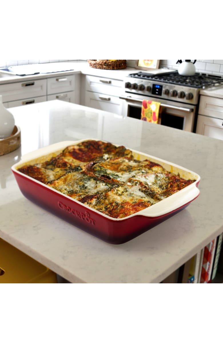 Crock-pot 5.6 Quart Stoneware Bake Pan, Alternate, color, Red