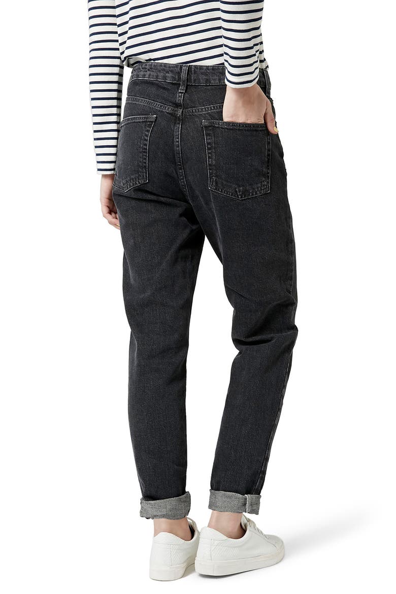 Mom Jeans, Alternate, color, WASHED BLACK