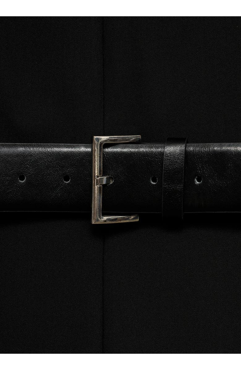 MANGO Front Zip Belted Sleeveless Jumpsuit, Alternate, color, 