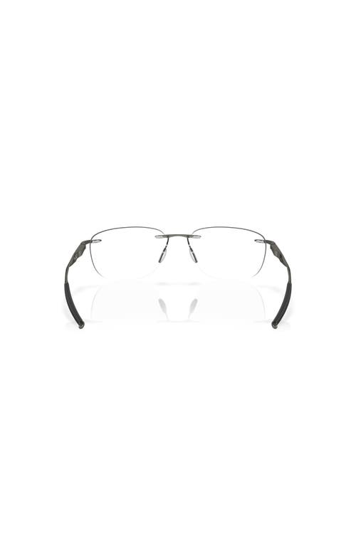 Oakley 53mm Rectangle Optical Glasses In Gray