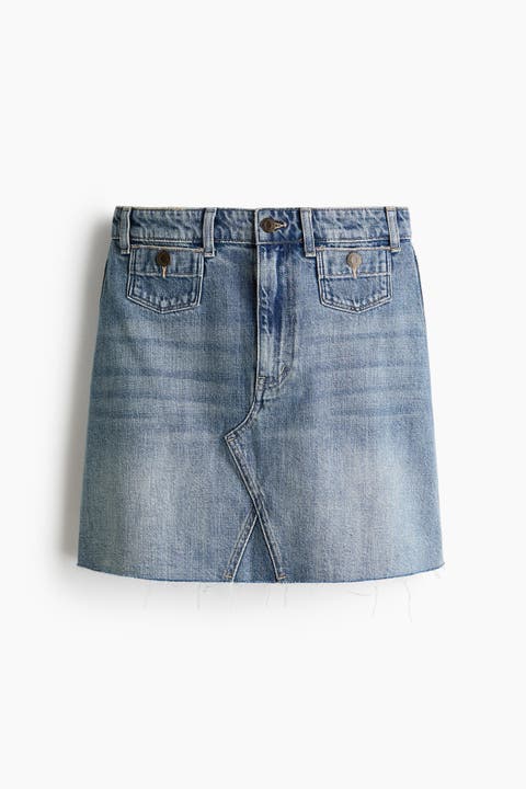 A-line Denim Skirt