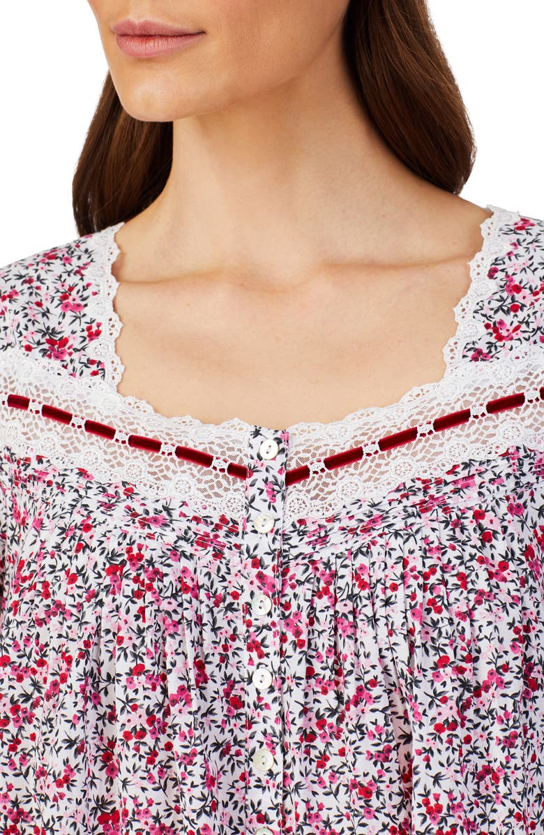 Eileen West Cotton Lawn Long Sleeve Ballet Nightgown, Alternate, color, 