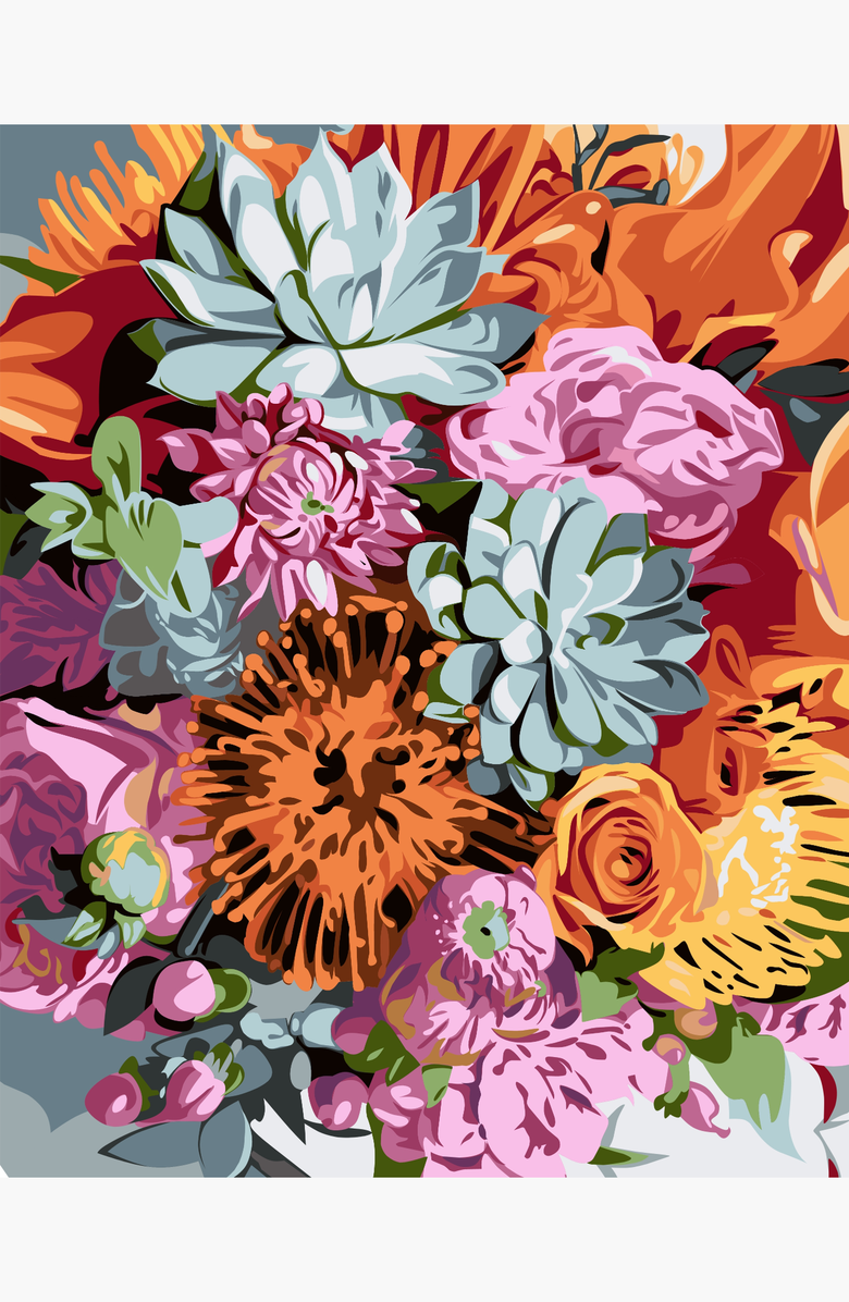 Pink Picasso Kits Pinch Me Bouquet Special Edition Paint by Numbers Kit, Alternate, color, Multicolor