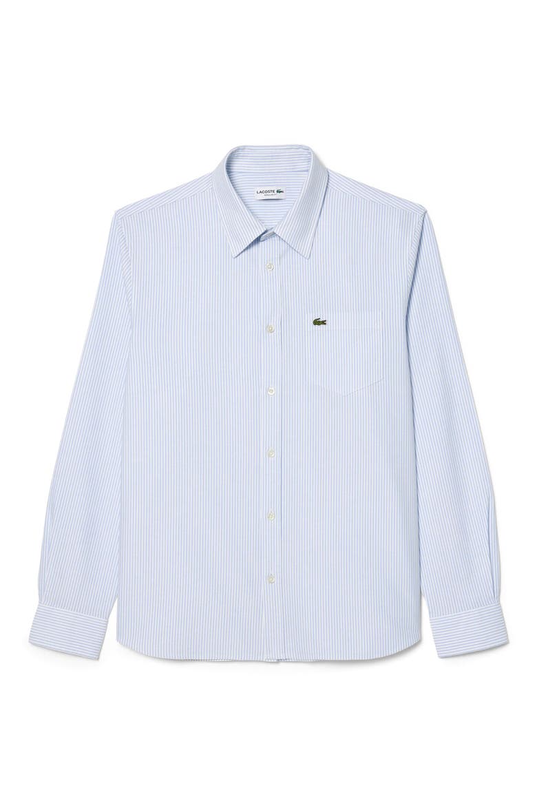 Essentials Stripe Cotton Button-Up Oxford Shirt, Alternate, color, OVERVIEW/ WHITE