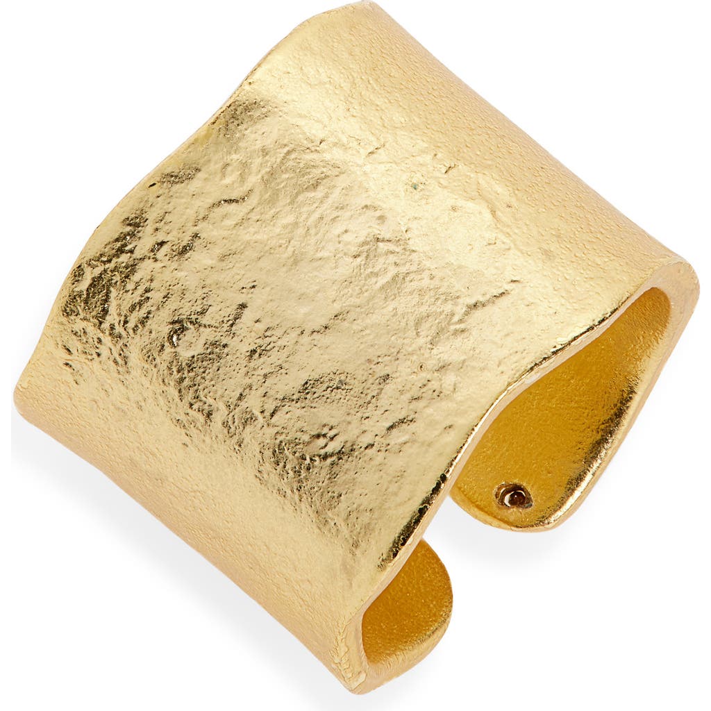Karine Sultan Polished Cigar Band Ring In Gold
