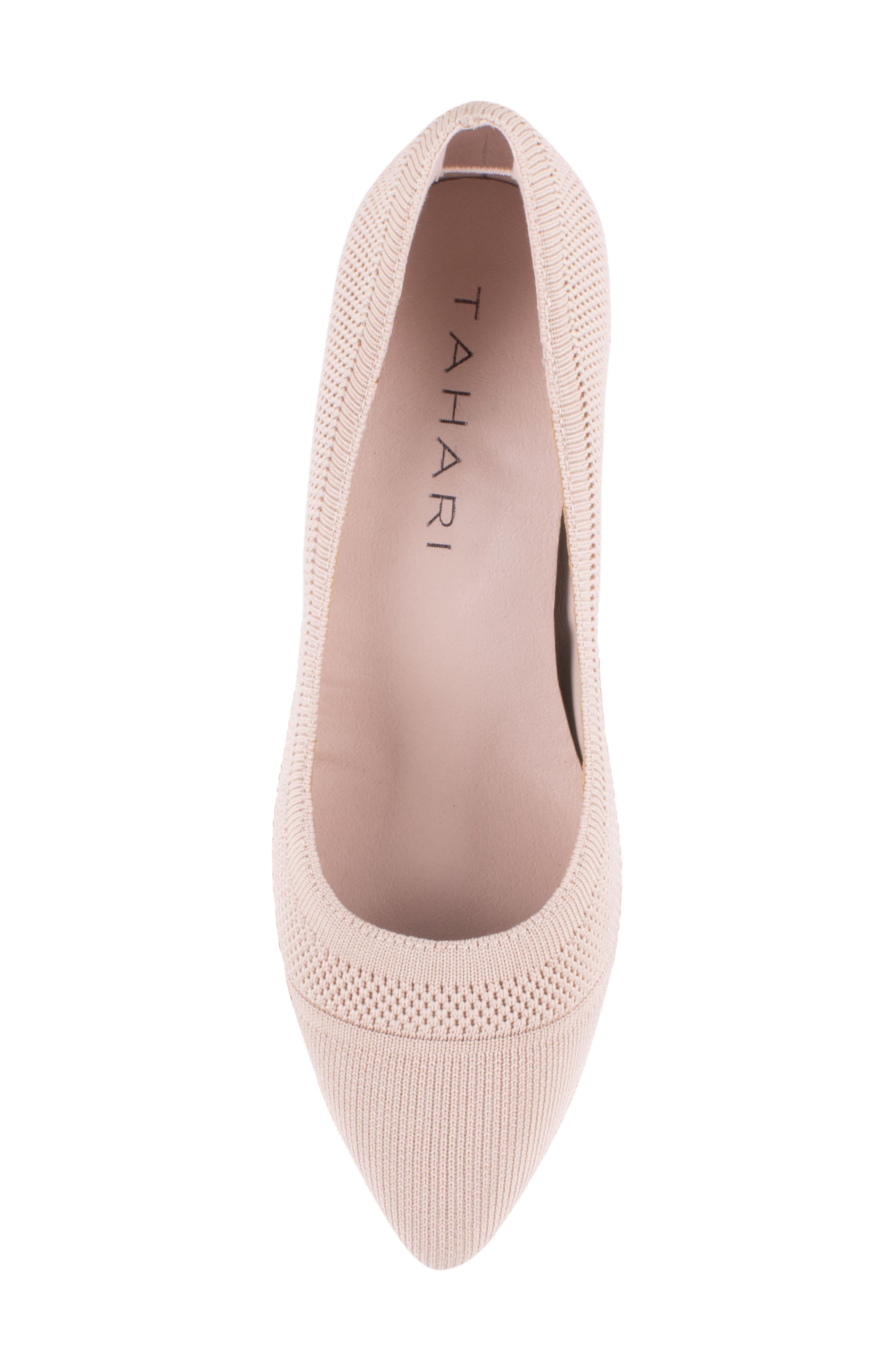 Taj Pointed Cap Toe Pump, Alternate, color, NATURAL