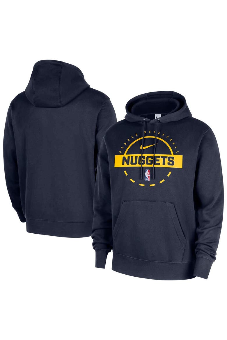 Men's Nike Navy Denver Nuggets 2025/26 Authentic Practice Club Pullover Hoodie, Main, color, Navy